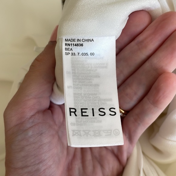 NWOT Reiss White Bea Buckle Detail Jumpsuit size 4 - Picture 10 of 12